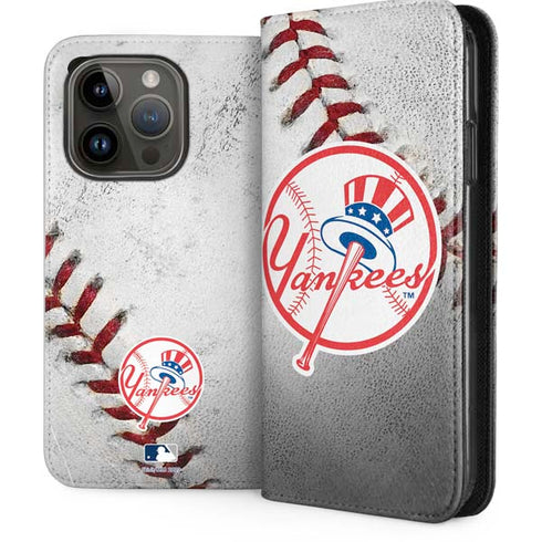 MLB New York Yankees Game Ball iPhone 15 Pro Folio Case